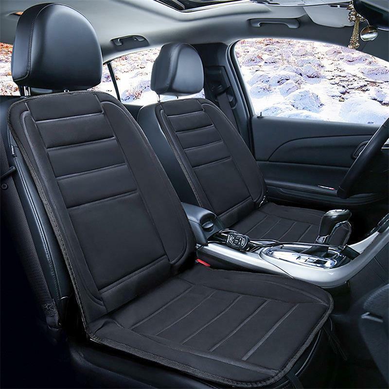 Heated seat pads fitted to both front seats of a car