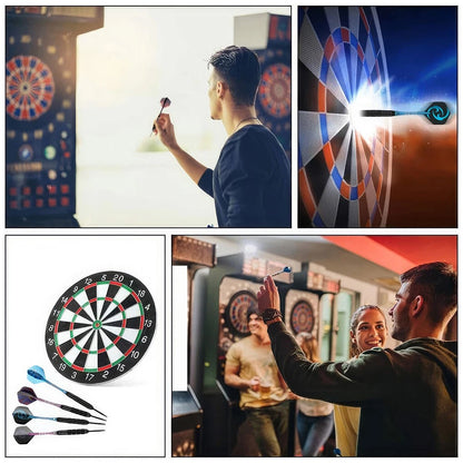 People playing darts at home and in a bar
