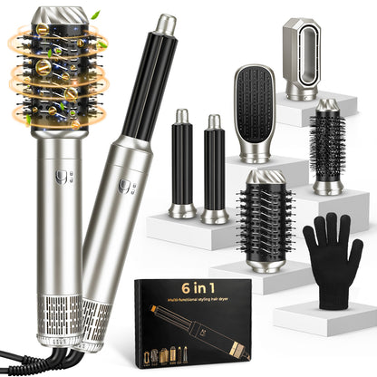 6-in-1 air styler with all attachments, glove and gift box