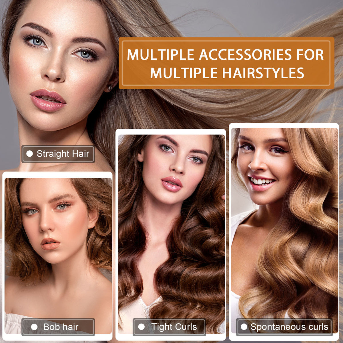 Air styler hairstyles: straight hair, bob, tight curls and loose curls