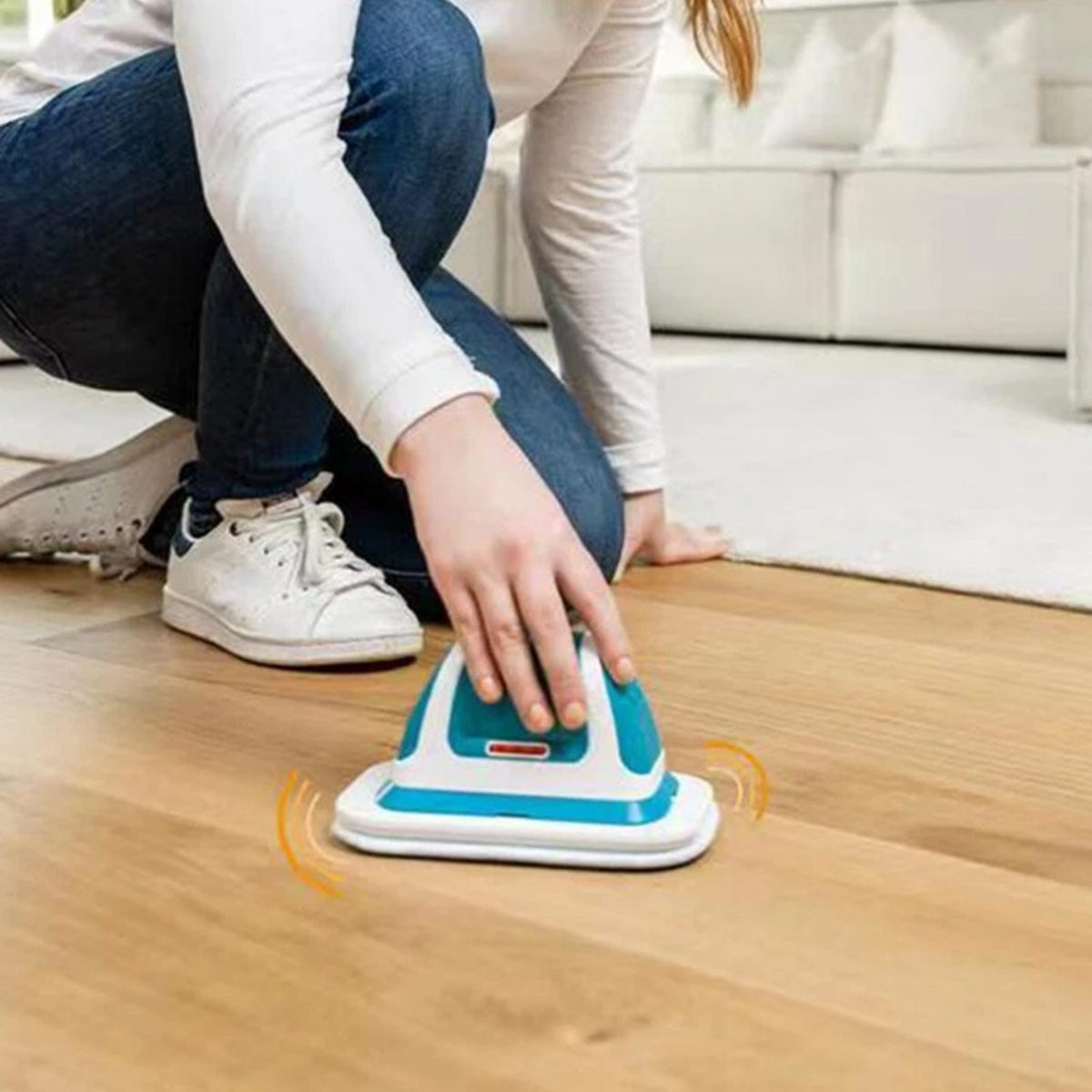 Cordless power scrubber with 180 degree swivel head, 1500 vibrations per minute